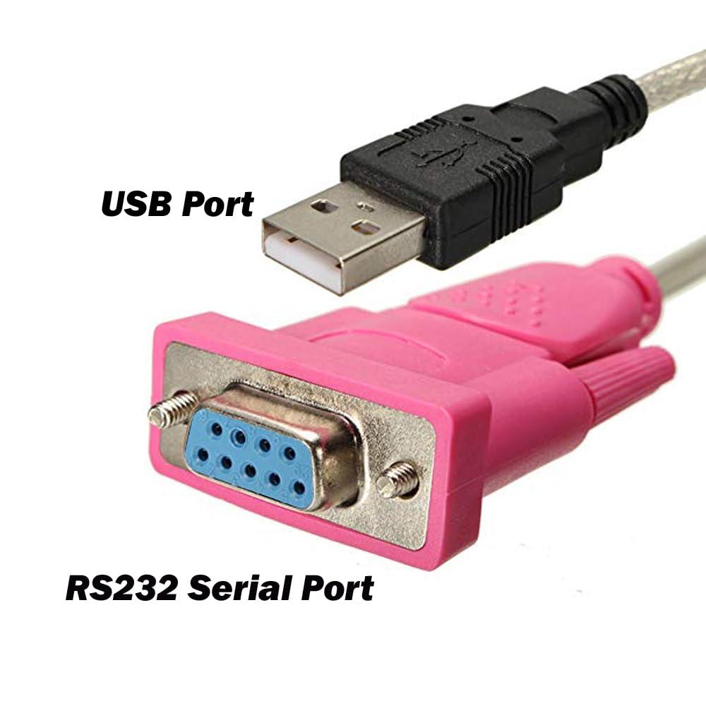 USB To Serial DB9 Male (9 Pin) RS232 Cable Adapter, Converter