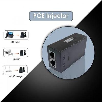 POE LAN Injector 24V DC To 1A  Power Over Ethernet Adapter With Cable
