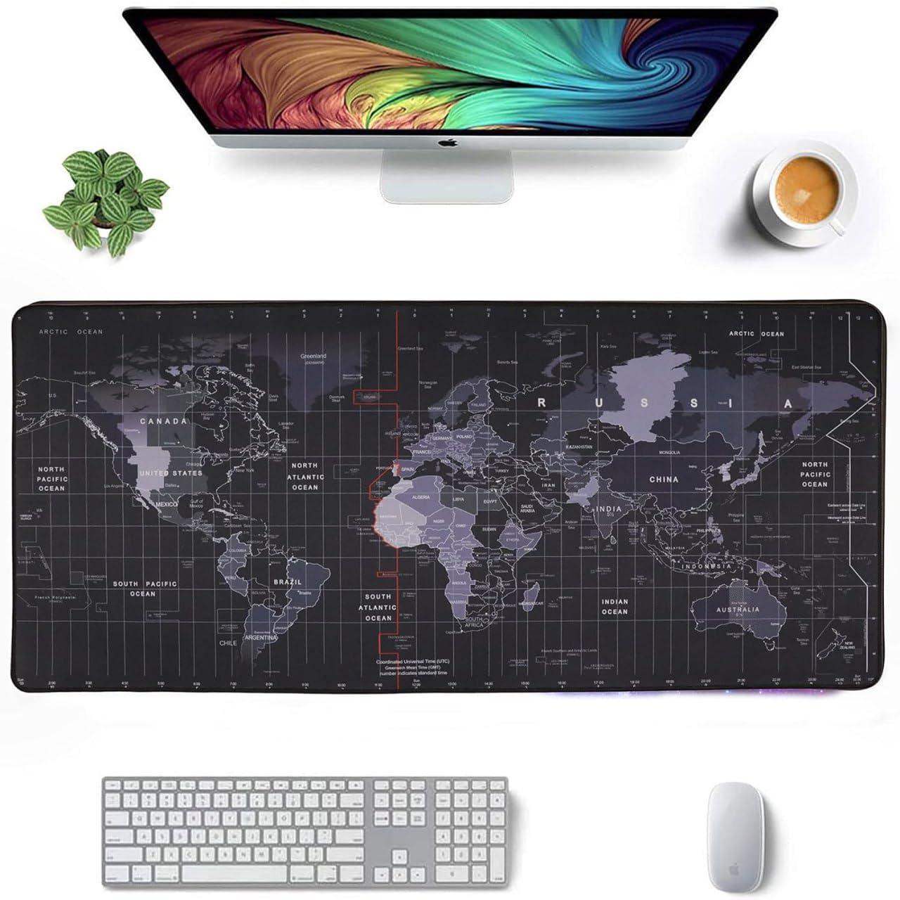 Gaming Mouse Pad for Laptop, Computer with Stitched Embroidery Edges and Water Resistance Coating | Natural Non Slippery Rubber Base Mousepad Desk Mat | 900x400 (mm)