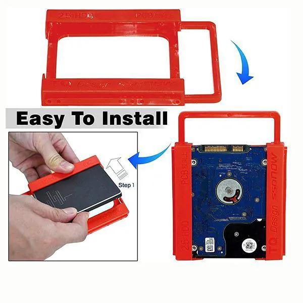 SSD HDD Notebook Mounting Tray 2.5"(6.35)cm to 3.5" (8.89)cm Adapter Caddy Bay Bracket