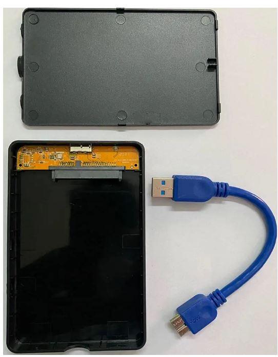 USB 2.0 SATA HDD/SSD Enclosure 2.5 inch (6.3cm) , High-Speed Data Transfer External Hard Drive Case for Notebook, Desktop, and Mac