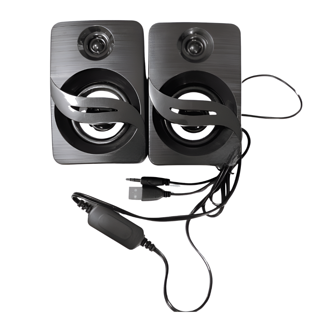 USB 2.0 Multimedia Mini Speakers for Laptop/Desktop (Black)