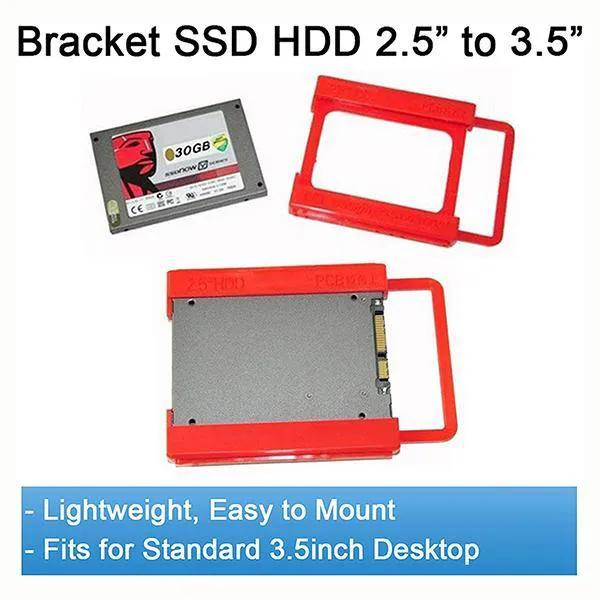 SSD HDD Notebook Mounting Tray 2.5"(6.35)cm to 3.5" (8.89)cm Adapter Caddy Bay Bracket