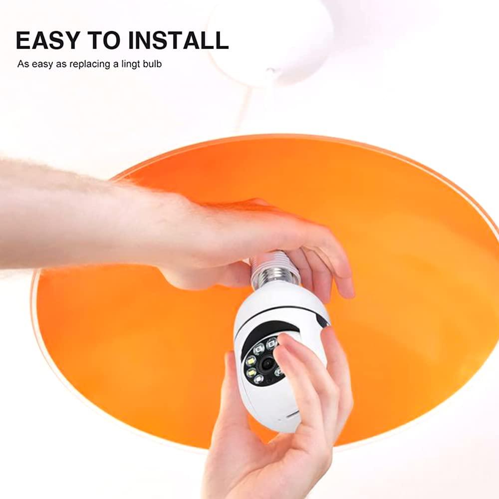 Wifi Camera | 3MP Indoor Bulb Camera Indoor 360Â° Smart Home Security Camera | Light Vision 24x7 Continuous Recording with Motion Sensor