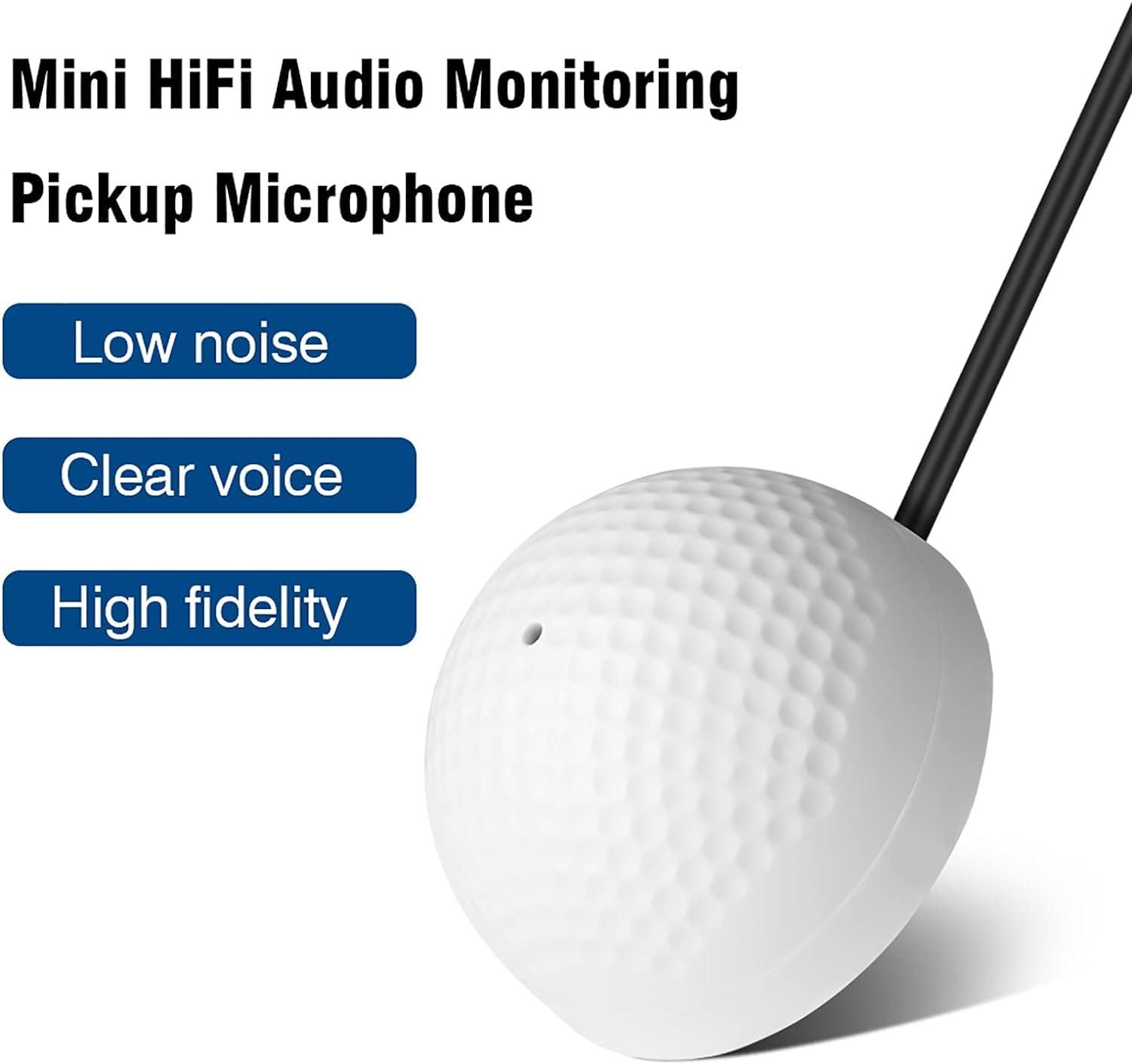 CCTV Microphone Audio Pickup Device High Sensitivity Mini Monitoring Head Security Camera High Sensitive External Outdoor Recorder DVR Surveillance