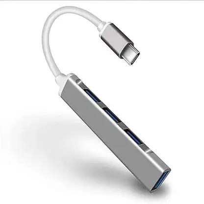 Usb Hub 3.0 Slim 4 Port (Metal Body) | High Speed USB Hub with Aluminium Shell, Compatible for PC, MacBook, Mac Pro, Mac Mini