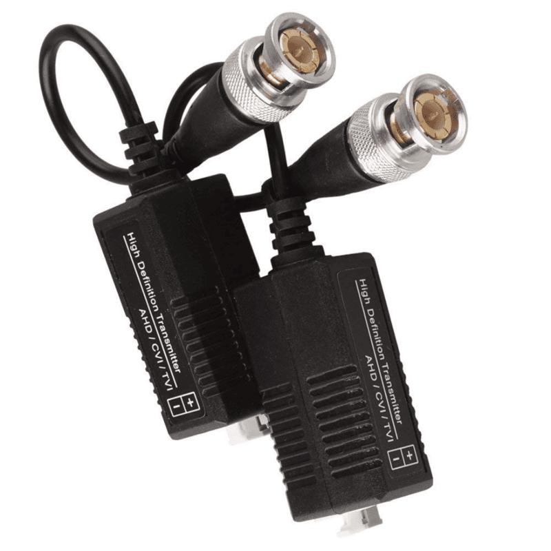 CCTV Passive Video Balun Transmitter & Transceiver with Cable for 1080P TVI/CVI/TVI/AHD/960H DVR Camera CCTV System, Male BNC to UTP CAT5/5e/6/6e Cable