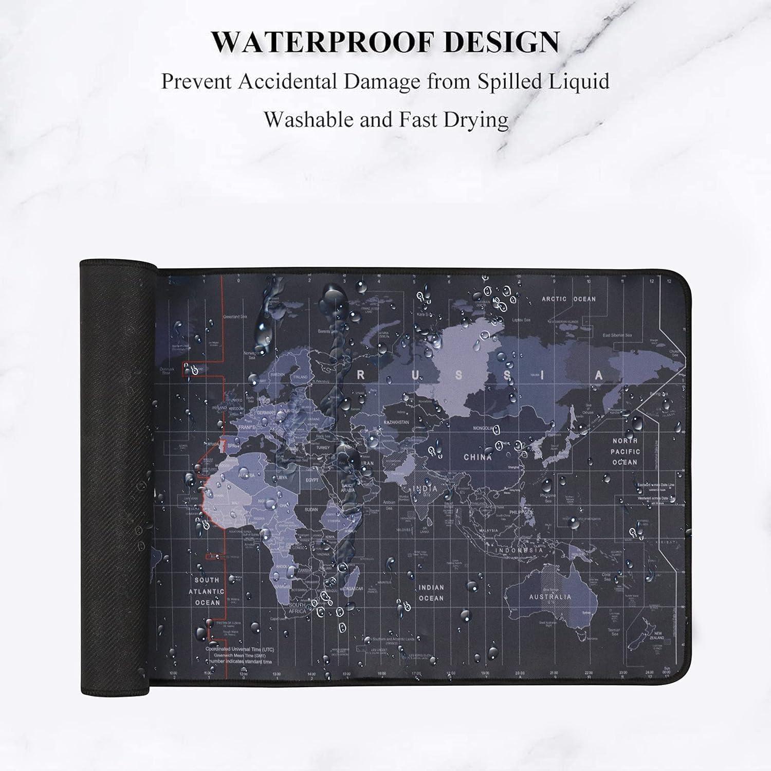 Gaming Mouse Pad for Laptop, Computer with Stitched Embroidery Edges and Water Resistance Coating | Natural Non Slippery Rubber Base Mousepad Desk Mat | 900x400 (mm)