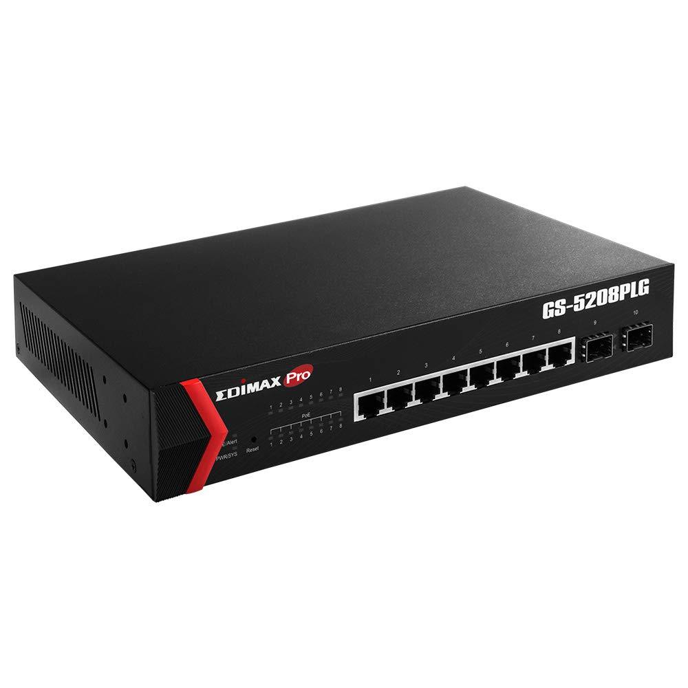 Edimax GS5208PLG 8 Port Giga PoE+ Web Smart Switch with 2 SFP Uplink Port