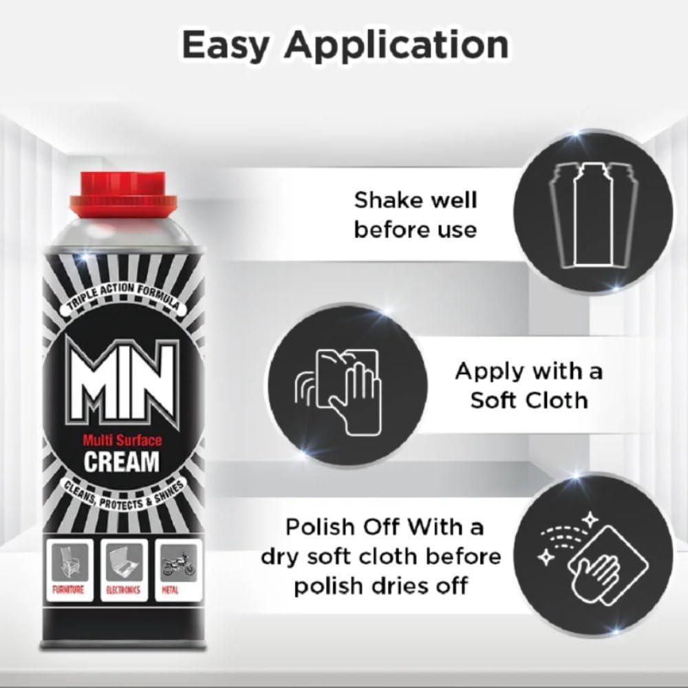 MIN Multi Surface Cream | Multipurpose Cleaning Cream for Stubborn Stains | Ideal for Kitchen, Bathroom, and More | Easy & Effective Cleaning Solution (100g)