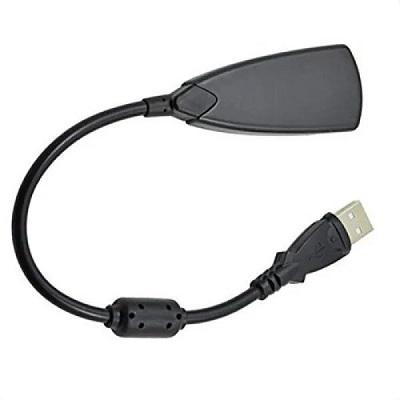 USB External Sound Card 7.1 Channel | USB to 3.5mm Audio Adapter with Mic (Black)