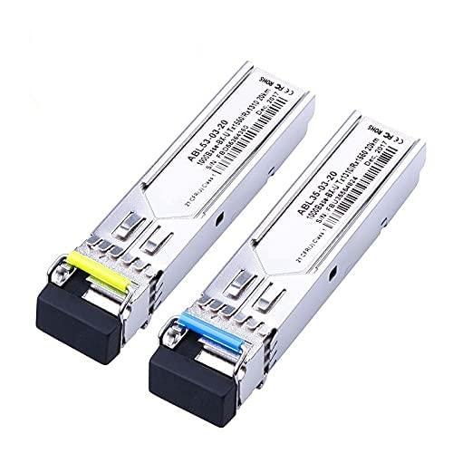 SFP MODULE 1.25G T-1310+1550 PAIR 20km | Transmission Over Single LC SMF Fiber/for SFP Media Converters