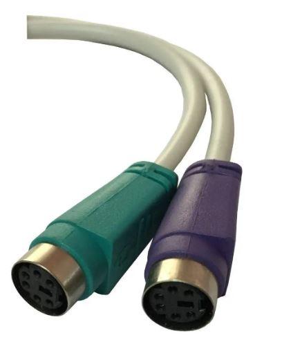 USB(M) to Dual PS/2 (F) Converter ,Connector ,Adapter , Cable For Keyboard Mouse (Multicolor)