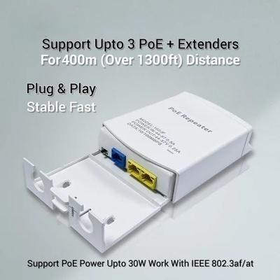 POE Extender POE Repeater| POE+ Extender with 100Mbps, Up to 30W, IEEE802.3af/at (Outdoor)-Dual