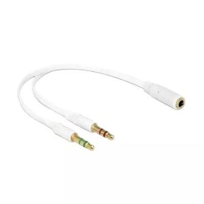 3.5 mm Headphone Splitter for Computer 2 Male to 1 Female 3.5mm Headphone Mic Audio