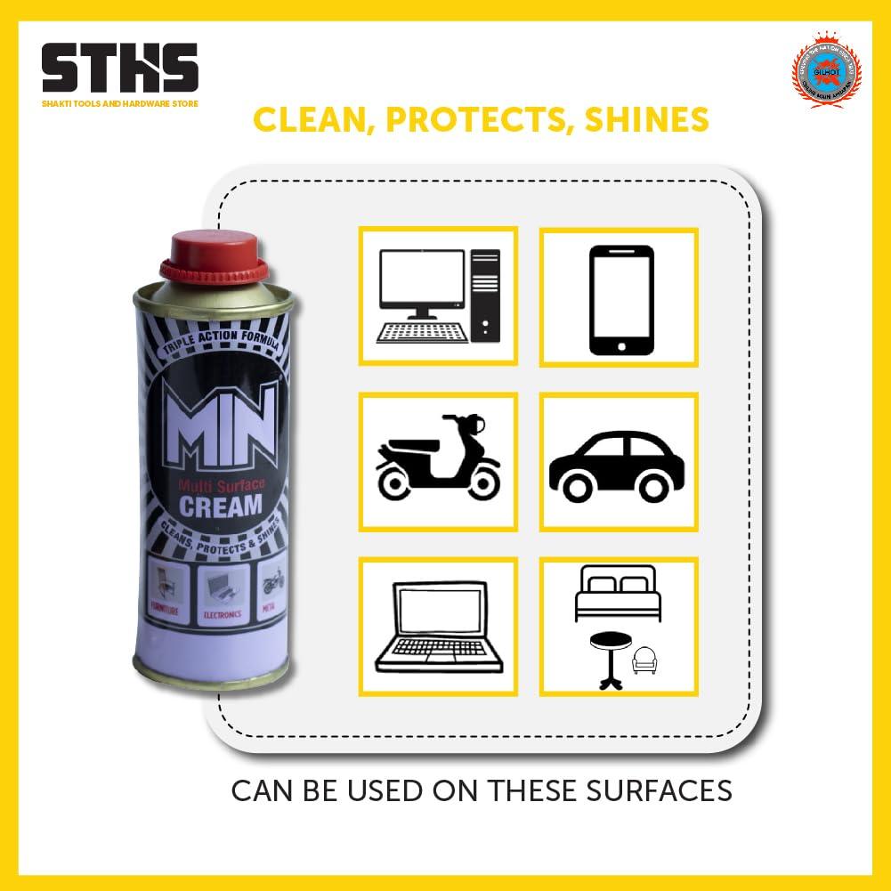 MIN Multi Surface Cream | Multipurpose Cleaning Cream for Stubborn Stains | Ideal for Kitchen, Bathroom, and More | Easy & Effective Cleaning Solution (100g)