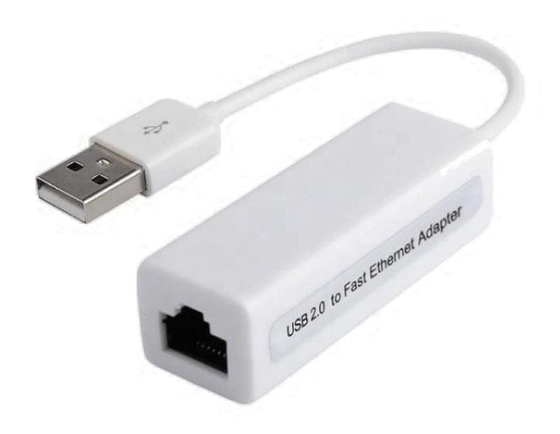 USB 2.0 to RJ45 LAN Network Adapter, 10/100 Mbps Fast Ethernet, Compatible with Windows 7-11, Mac OS, Surface, and Linux Devices
