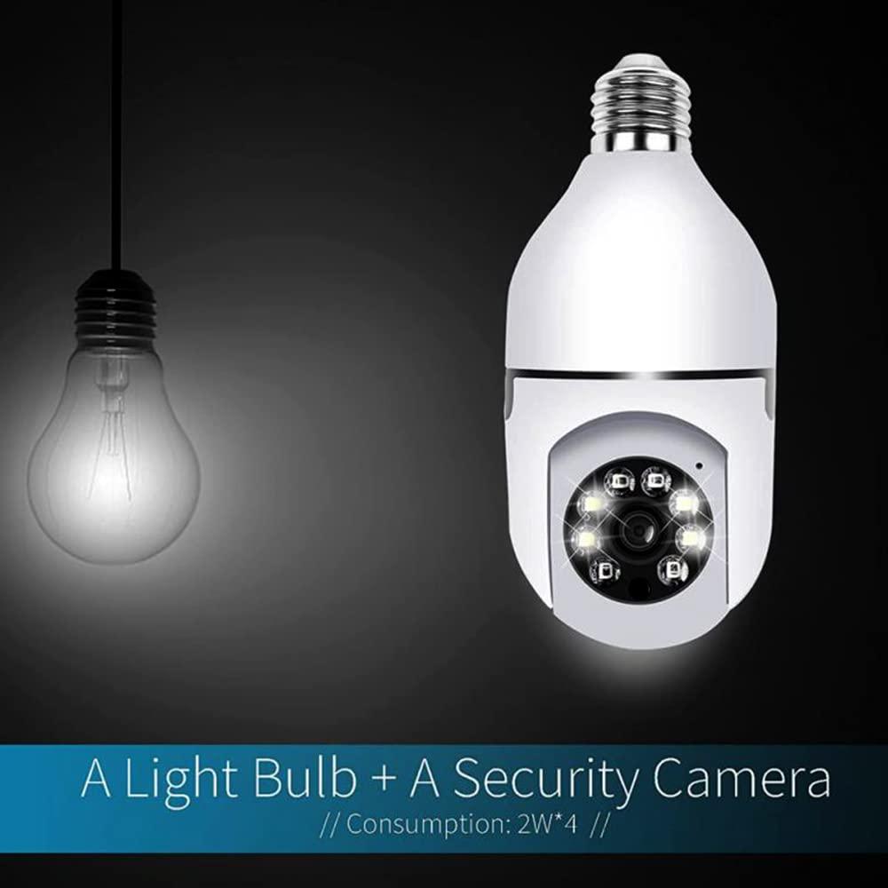 Wifi Camera | 3MP Indoor Bulb Camera Indoor 360Â° Smart Home Security Camera | Light Vision 24x7 Continuous Recording with Motion Sensor