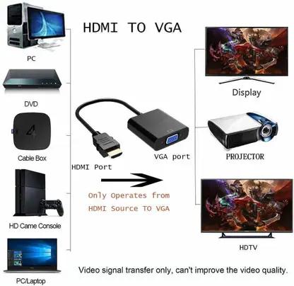 HDMI to VGA Adapter,1080P Converter with 3.5mm Audio Jack and USB Power Supply for HDMI Laptop, PC, PS4, Blue Ray Player, Raspberry Pi, Xbox to VGA Monitor, Projector