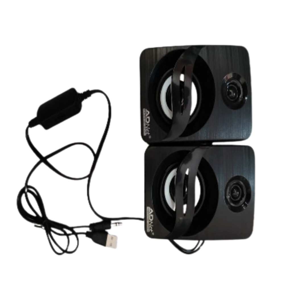 USB 2.0 Multimedia Mini Speakers for Laptop/Desktop (Black)