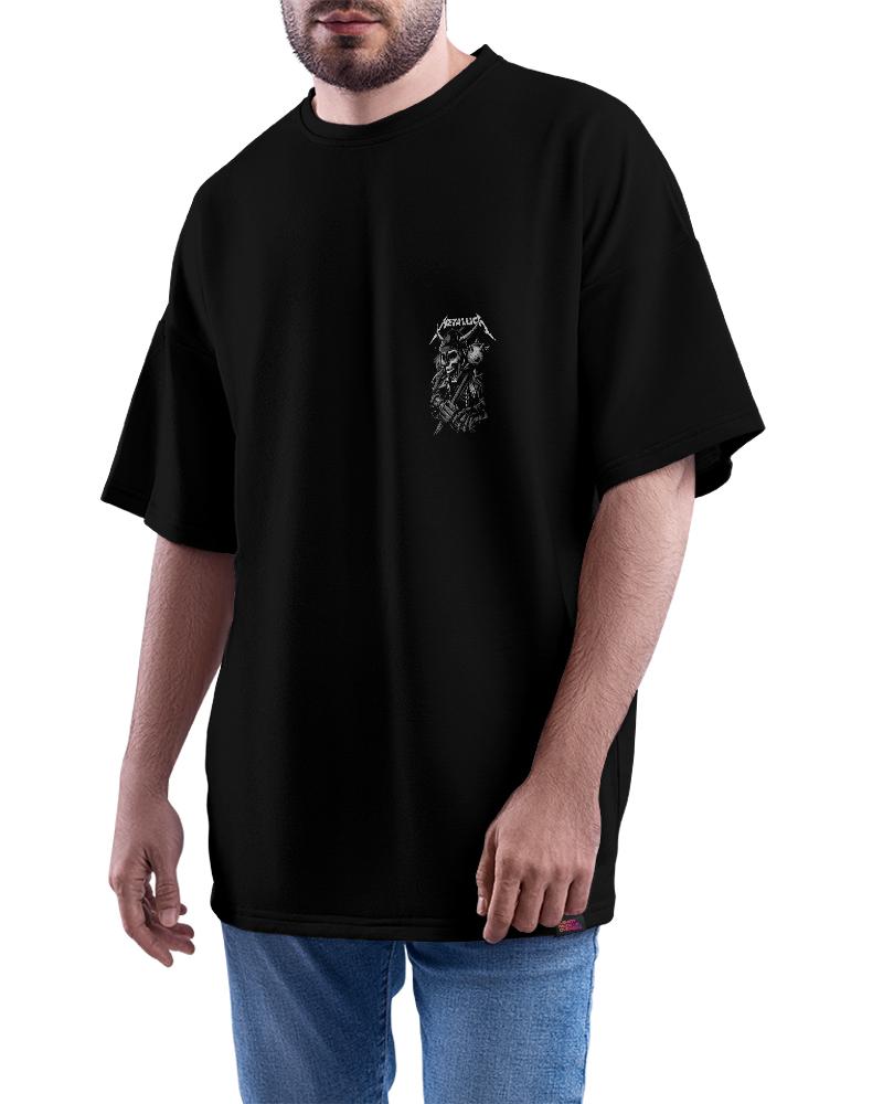 Affordable Men MounCart Store Oversized Black Fit Drop Shoulder Stylish Latest Graphic Printed H