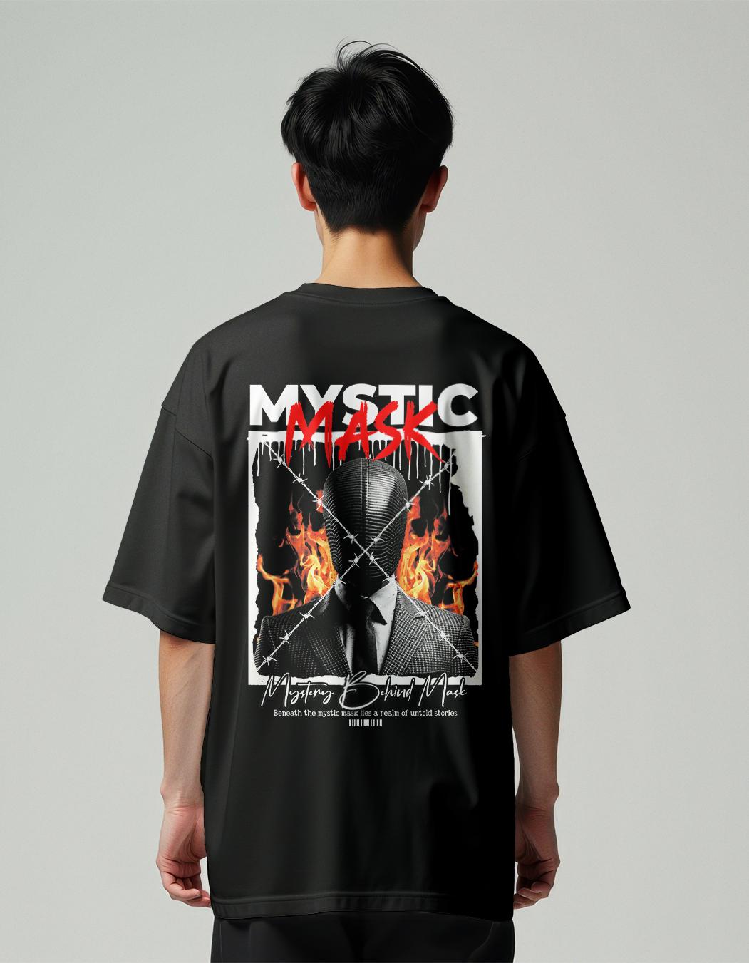 Elegant Men MountCart Store oversized baggy black back mystic printed tshirt for men and women 2