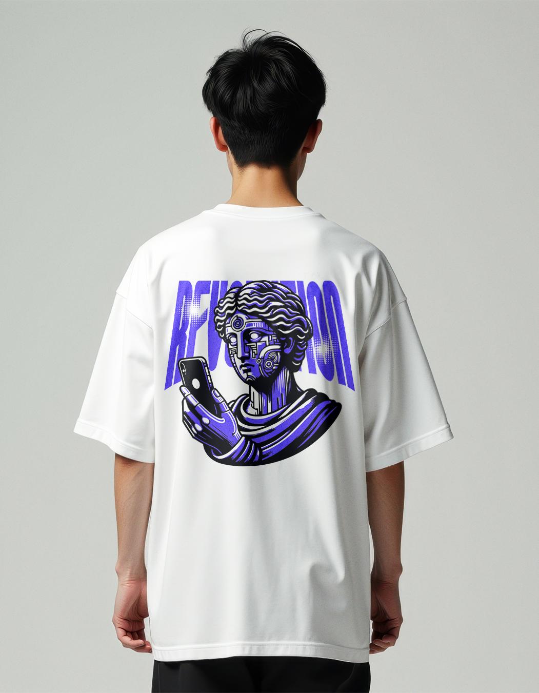 Latest Men MountCart Store oversized baggy white back supercar printed tshirt for men and women 