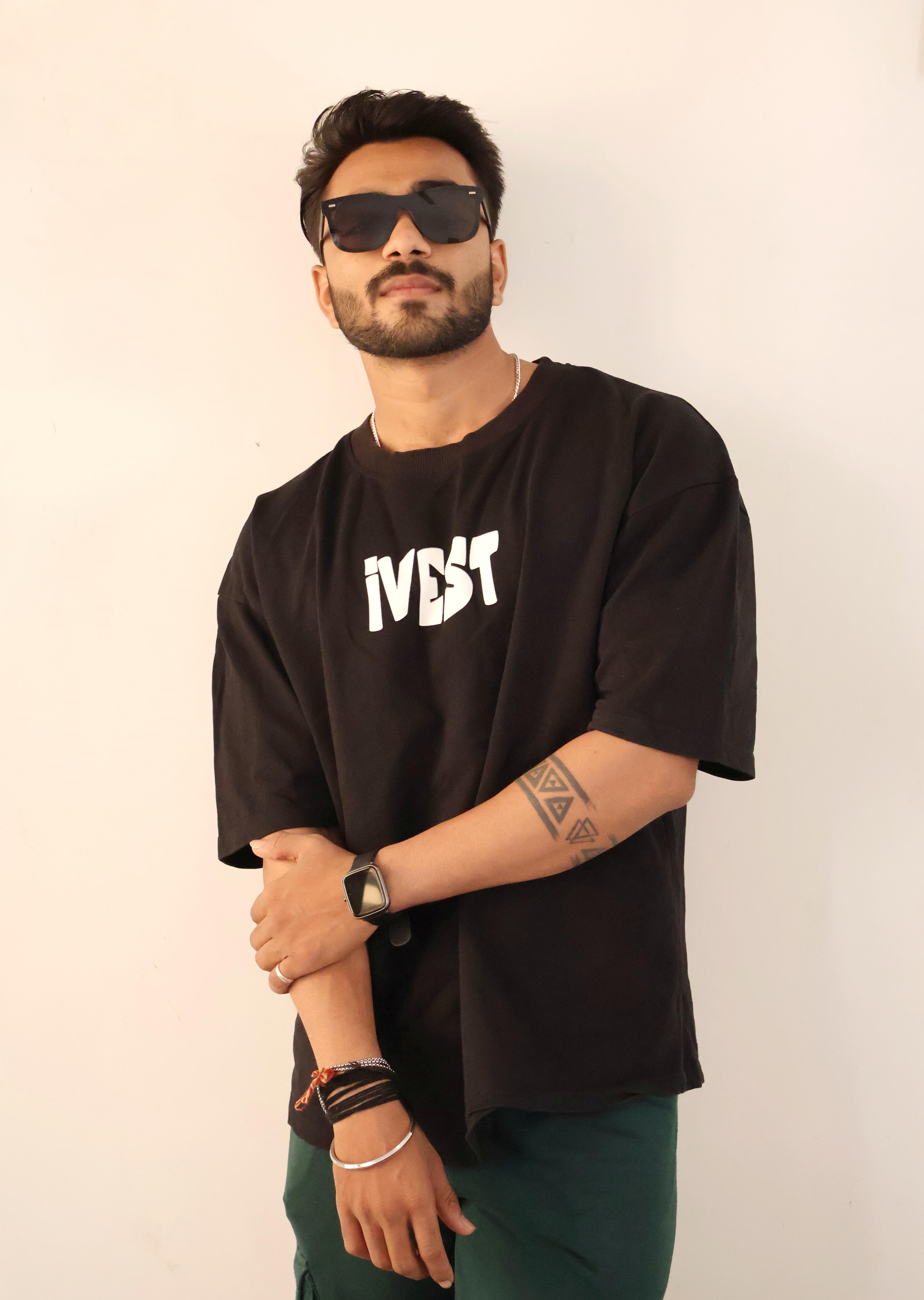 Latest Men BLACK OVER SIZED TSHIRT 2025 at ShopCircuit | ONDC