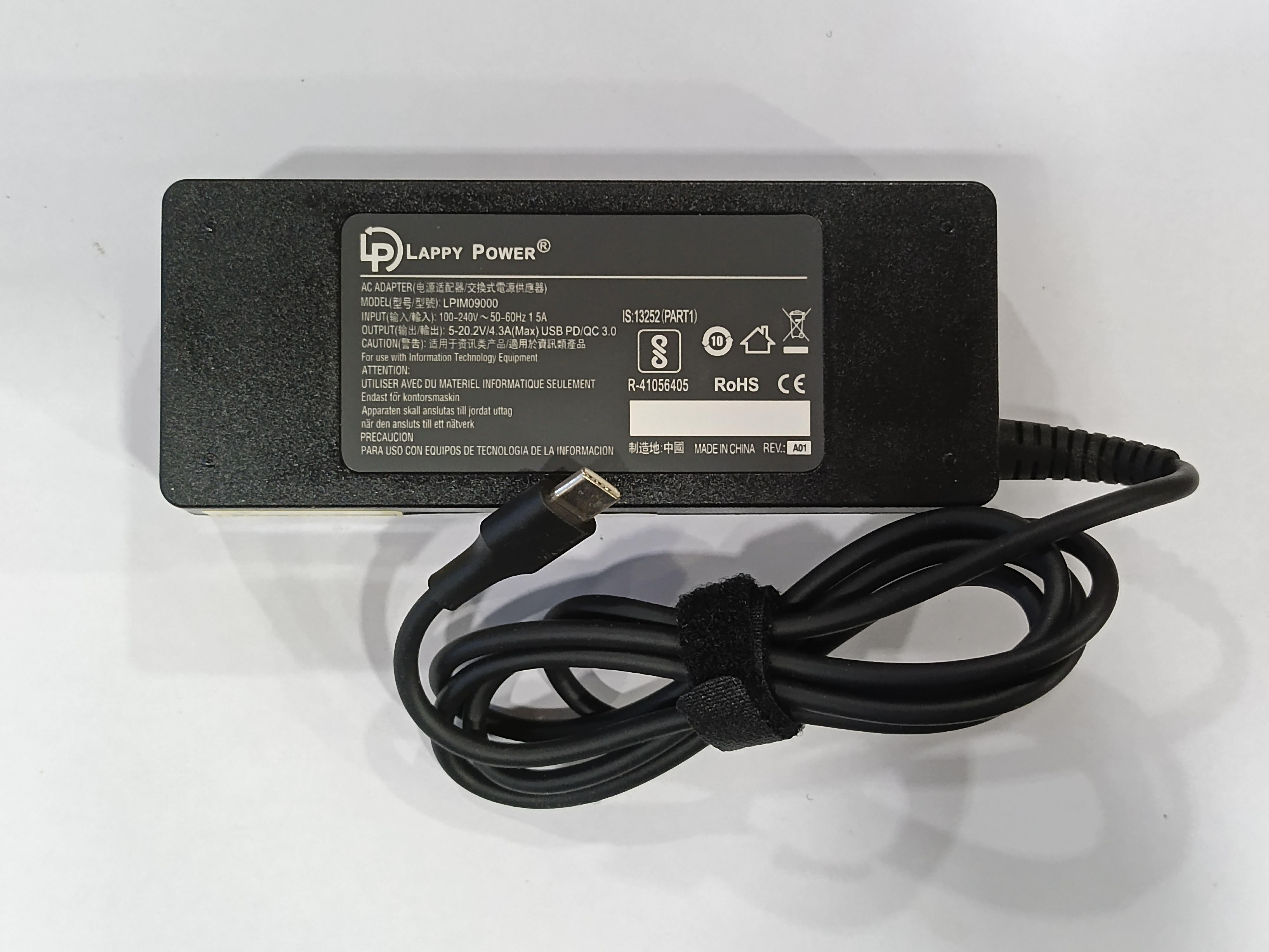 Universal Laptop Adapter for All Brands (87W 4.3A 5-20.2V) Type-C Pin