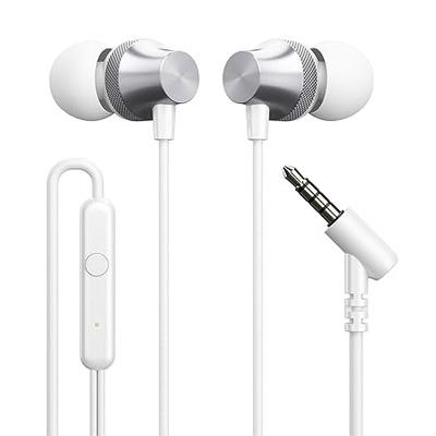 Portronics Conch Beat A in Ear Wired Earphones with Mic, 3.5mm Audio Jack, 10mm Driver, 1.2m TPE Anti Tangle Wire, In line Mic Controls, Powerful Audio, Metal Alloy Body, Wide Compatibility(Silver)