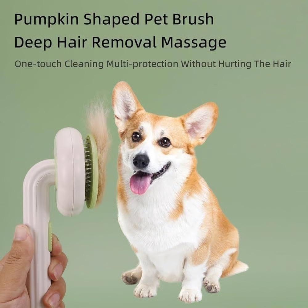 cat and dog grooming brush for easy hair removal