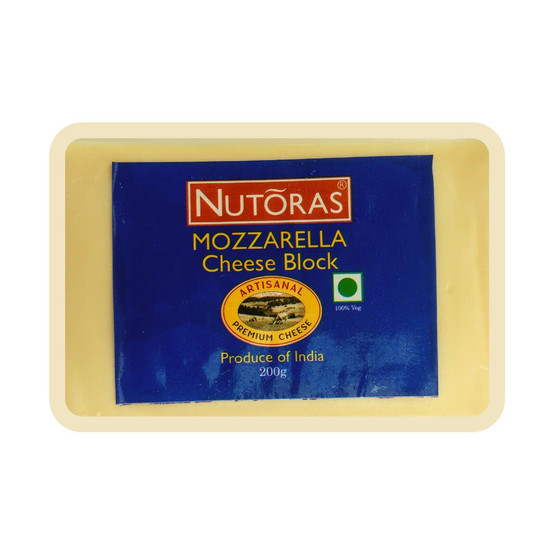 nutoras mozzarella cheese block 200g
