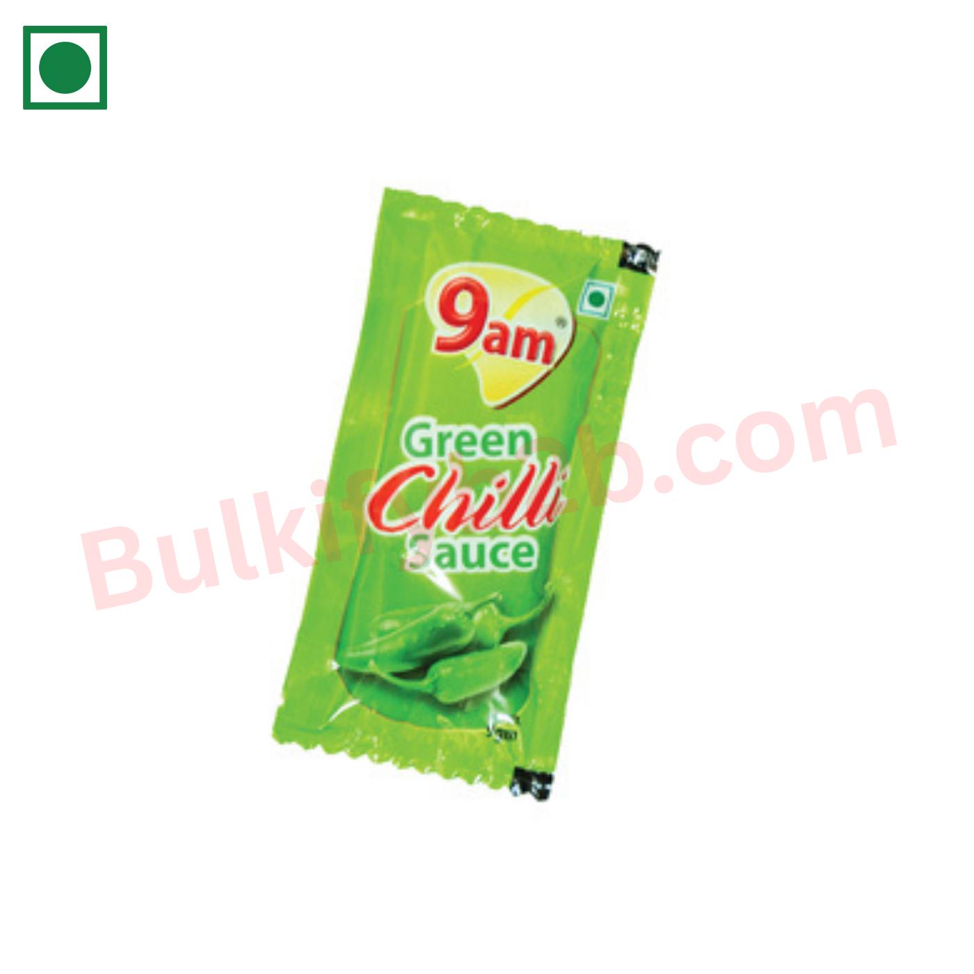 9am green chilli sauce sachet 8gm 100 units 