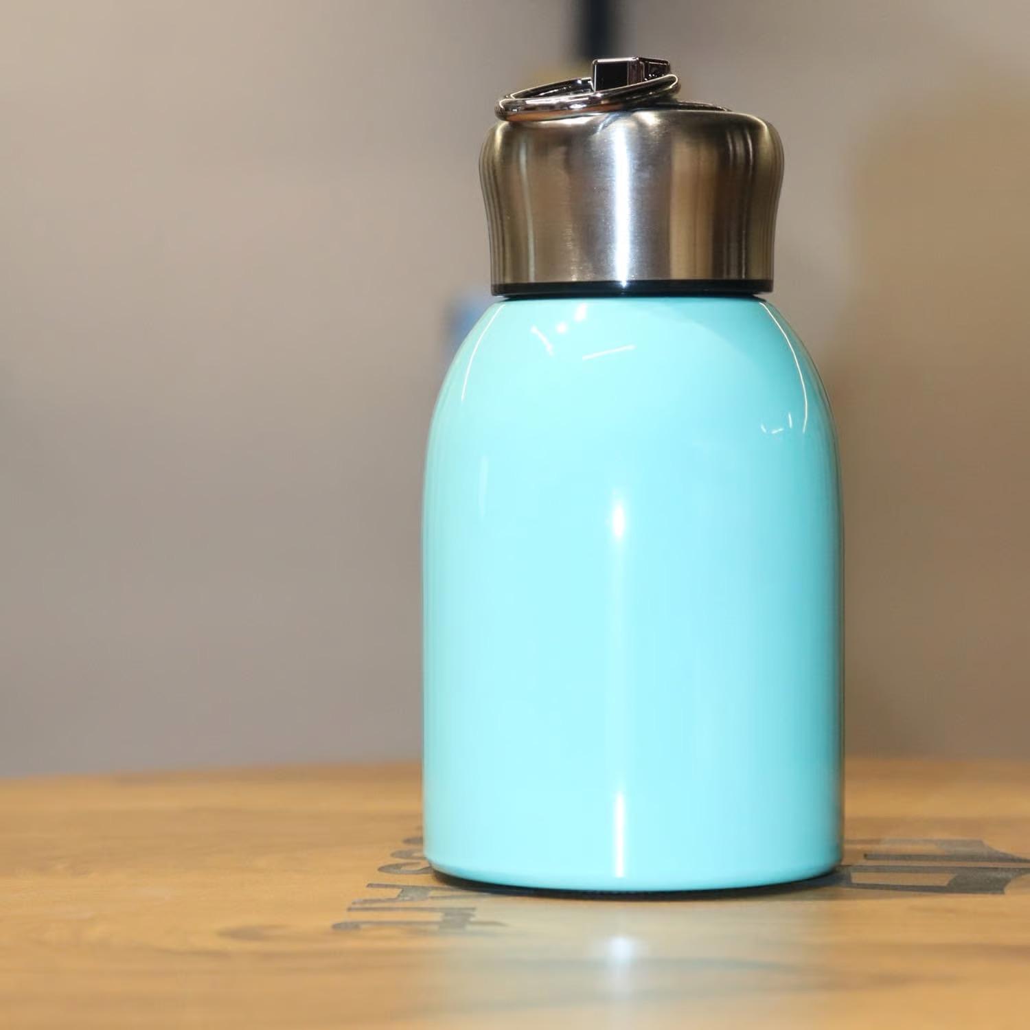 Denzcart 7 oz / 200 ml Mini Steel Vacuum Insulated Water Bottle Portable Leakproof Thermal Flask for Hot & Cold Drinks, Stainless Steel Travel Mug for Kids, School, Office, Coffee, Milk, Tea spicymix