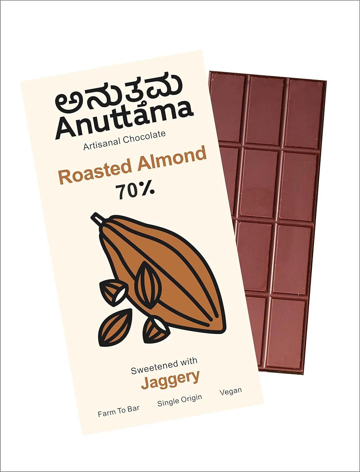 anuttama artisanal roasted almond chocolate
