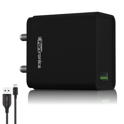 Portronics Adapto One,18W 3A Mach USB Charging Adaptor,Comes with 1M Type-C Cable Single Port Wall Charger for Iphone11/Xs/Xs Max/Xr/X/8/7/6/Plus,Ipad Pro/Air2/Mini3/Mini Portronics Adapto One,18W 3A Mach USB Charging Adaptor,Comes with 1M Type-C Cable Single Port Wall Charger for Iphone11/Xs/Xs Max/Xr/X/8/7/6/Plus,Ipad Pro/Air2/Mini3/Mini