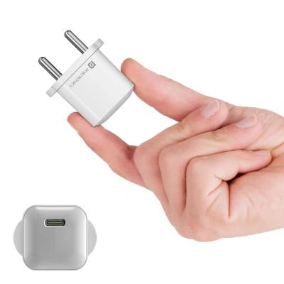 Portronics Adapto 20 Lite Smallest 20W GaN Wall Charger with Type C PD Fast Charging Output Port, Compatible with iPhone Portronics Adapto 20 Lite Smallest 20W GaN Wall Charger with Type C PD Fast Charging Output Port, Compatible with iPhone