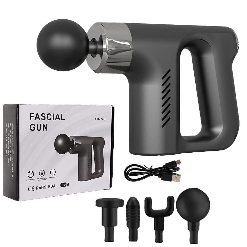 Fascial Massage Gun – Deep Tissue Muscle Relaxation Device black