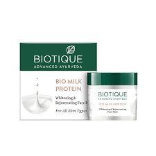 Biotique Whitening & Rejuvenating Face Pack - Milk Protein, 60G