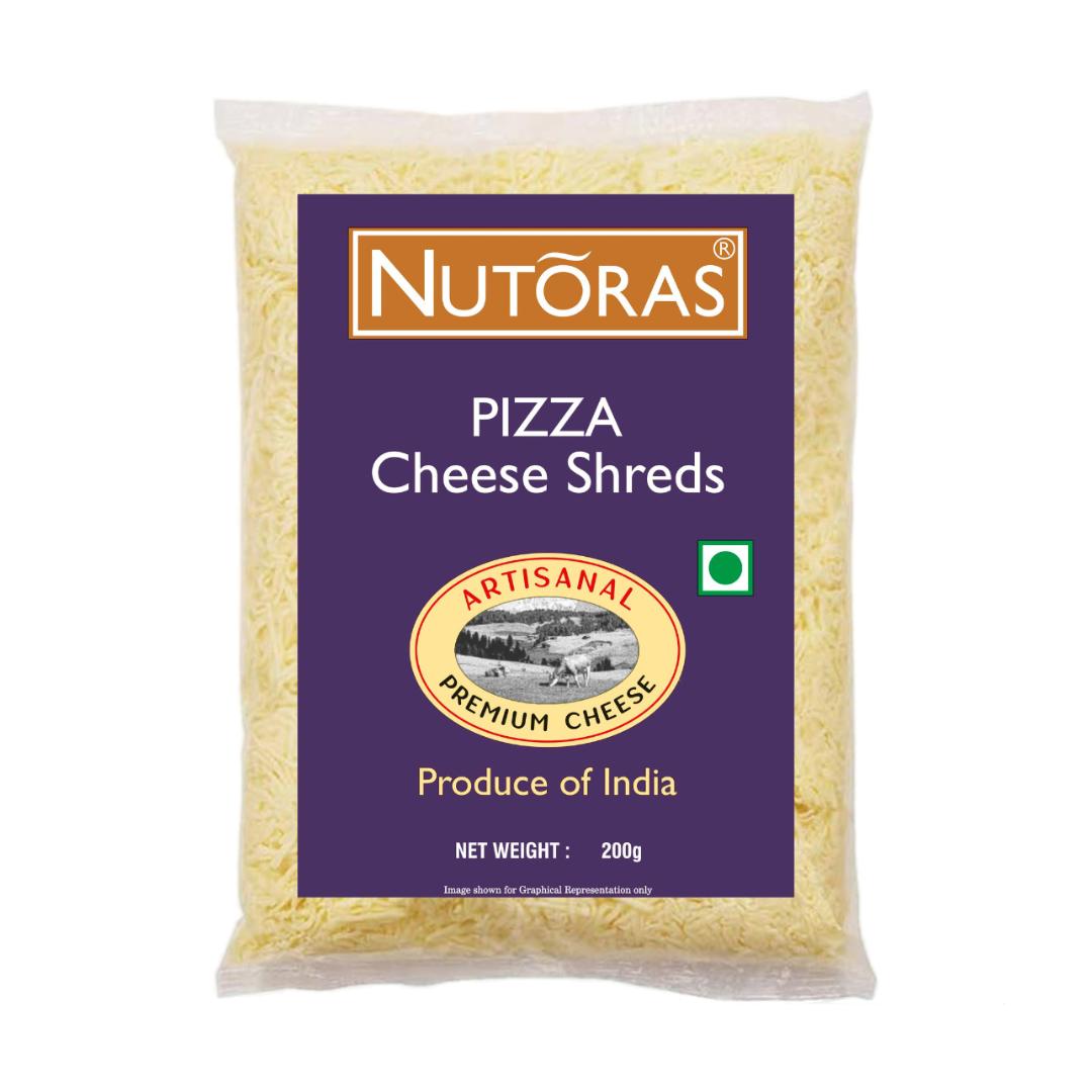nutoras pizza cheese shred 200g