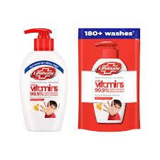 Lifebuoy Total 10+ Handwash - 99.9% Germ Protection, Active Silver 10+ Formula, 190 Ml (With Free Refill Pouch 185 Ml)