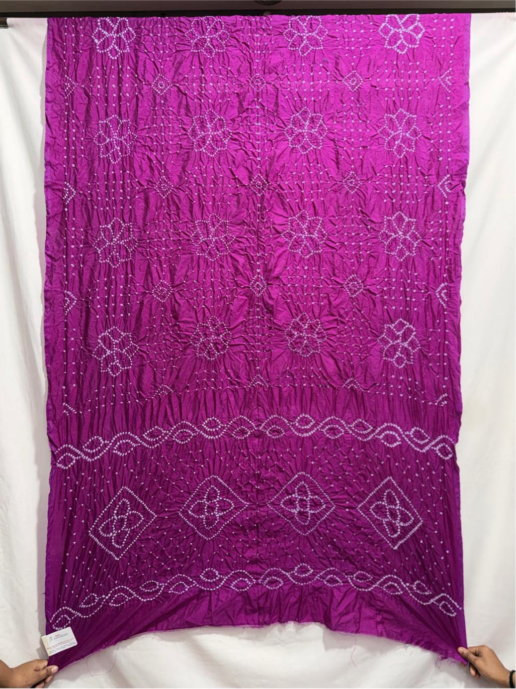Kala Sanskruti All Over Magenta Color Dupion Silk Bandhani Kurti Material 3 M Piece Elegant Traditional Comfortable Fashionable Kurti Material Selection magenta/fuchsia Unstitched