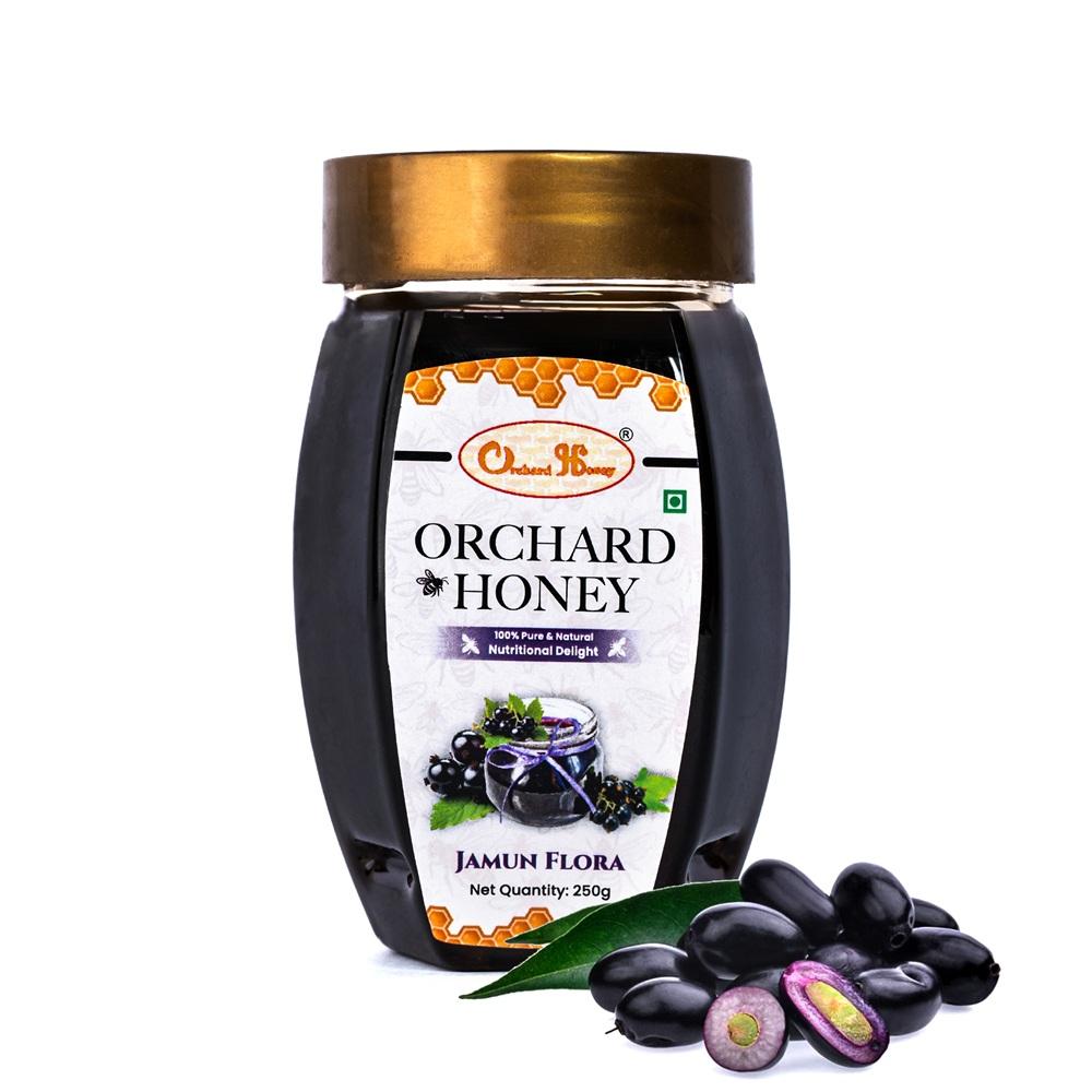 orchard honey jamun flora unprocessed honey 100 pure and natural honey rich in nutrients boosts immunity original bee honey 250gm 
