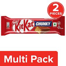 nestle kitkat chunky milk chocolate bar 2 x 40 g multipack