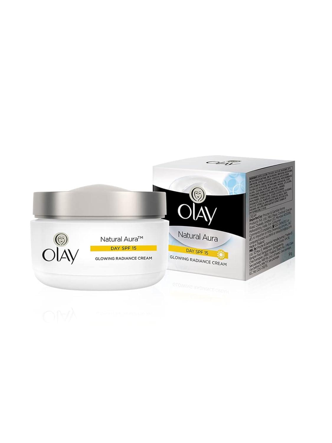 olay natural aura glowing radiance cream 50 gms