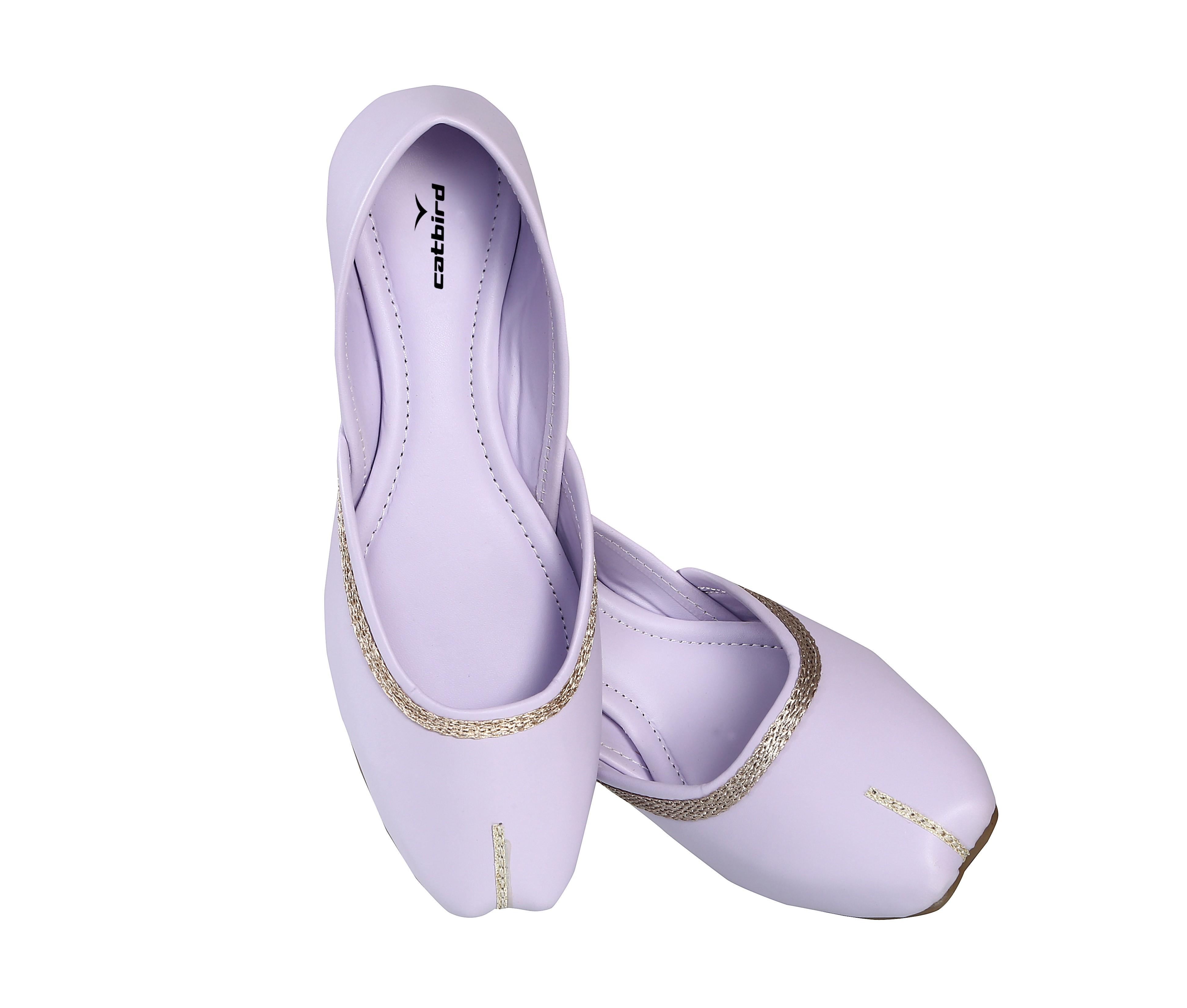 Punjabi Traditional Ethnic Mojaris lavender IND-7