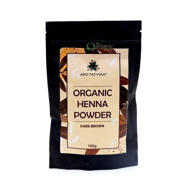 AROT ORGANIC HENNA POWDER - DARK BROWN 100GM brown