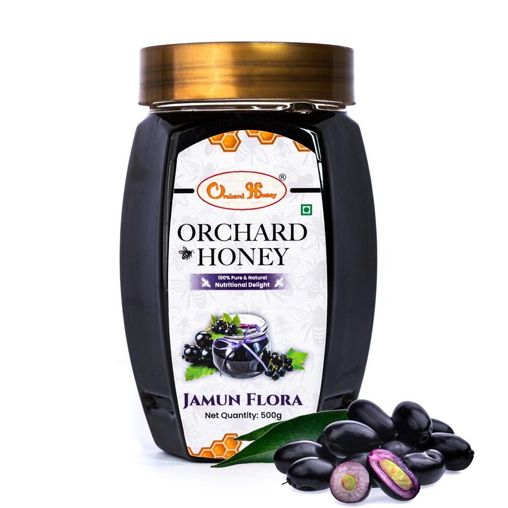 orchard honey jamun flora unprocessed honey 100 pure and natural honey rich in nutrients boosts immunity original bee honey 500gm 