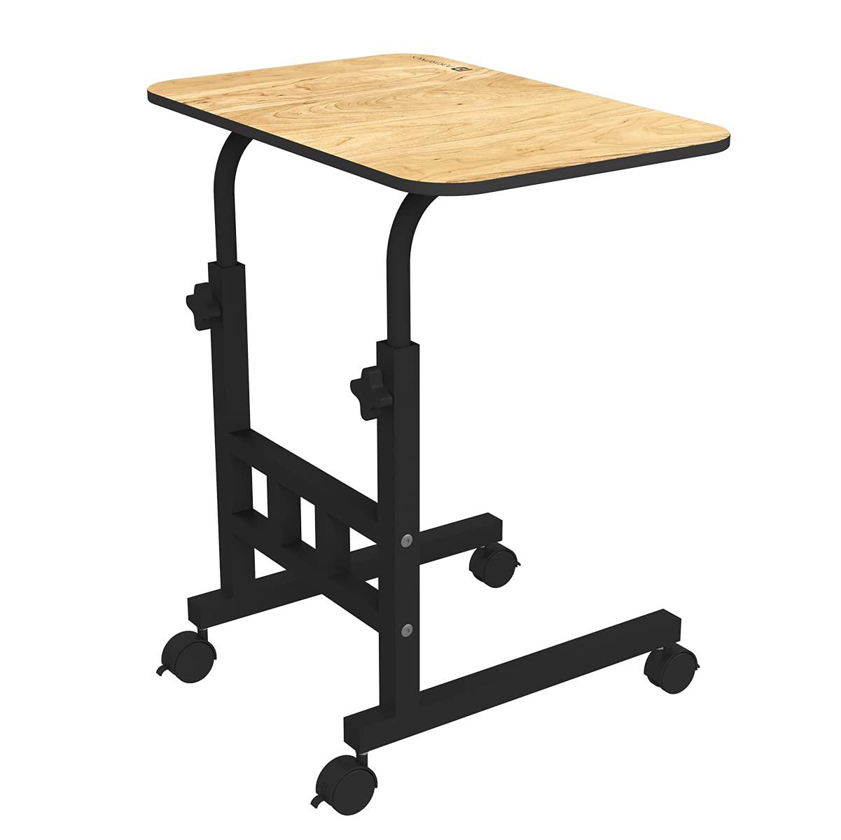 Portronics My Buddy D Wood Multipurpose Movable & Adjustable Table for Computer & Laptop(Brown) brown