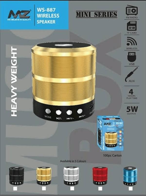 MZ WS-887 Bluetooth Speaker goldenglow